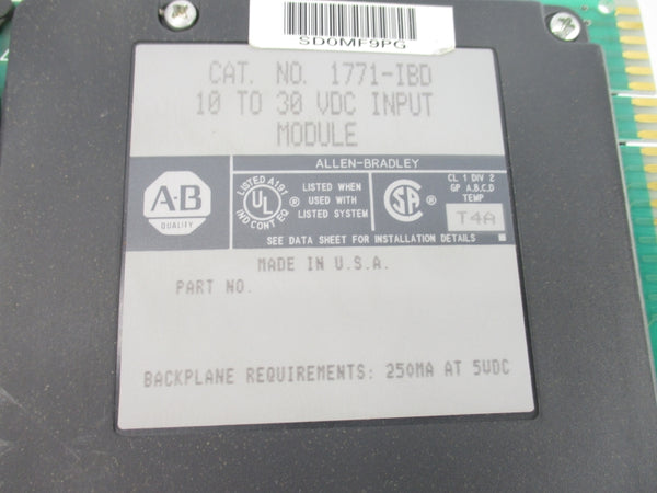 ALLEN BRADLEY 1771-IBD 10-30VDC (NO TERMINAL) UNMP