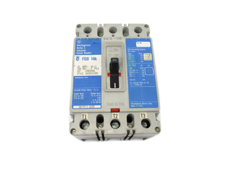 WESTINGHOUSE FDB3040L 600VAC 40A NSNP