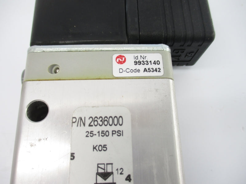 NORGREN 2636000 24V 25-150PSI UNMP