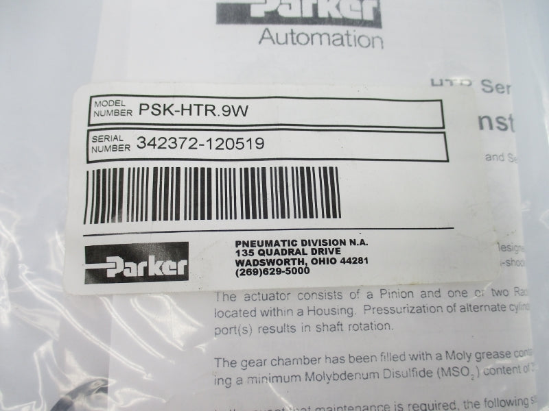 PARKER PSK-HTR.9W NSMP