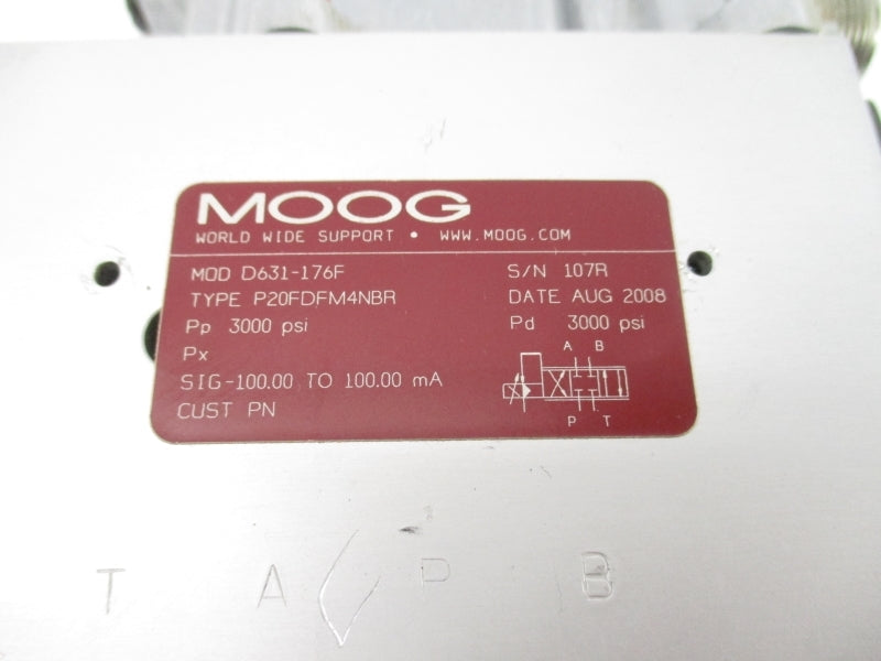 MOOG P20FDFM4NBR D631-176F 3000PSI NSNP