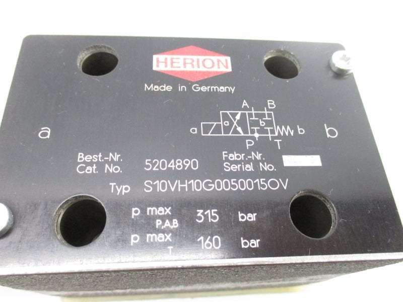 HERION S10VH10G0050015OV 5204890 24VDC UNMP