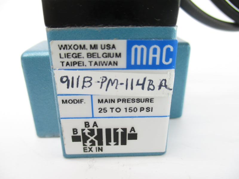MAC 911B-PM-114BA 110/120V 25-150PSI NSNP
