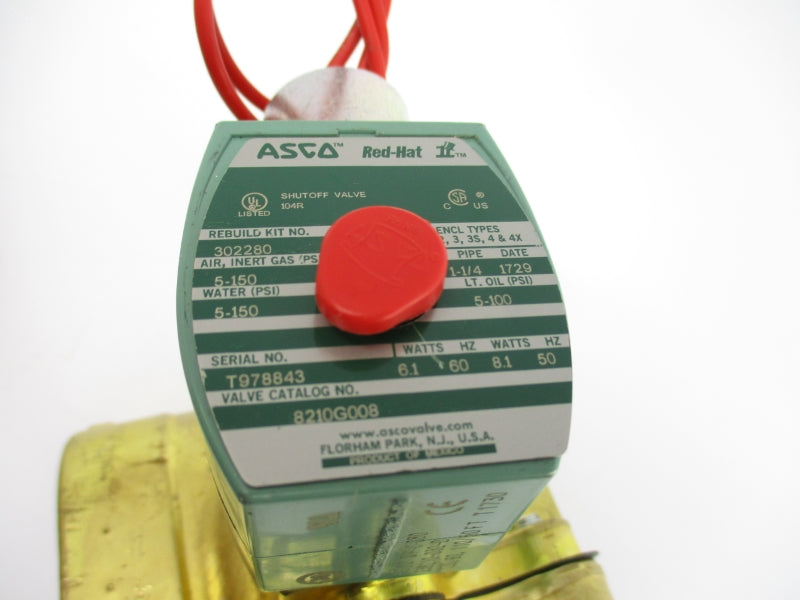ASCO 8210G008 110/120V 5-150PSI 1-1/4" UNMP