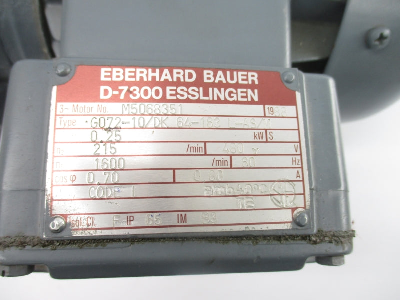BAUER G072-10/DK64-163L-AS/M 480V 0.80A NSNP