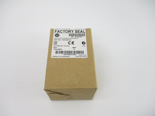 ALLEN BRADLEY 1794-OB16 SER. A 24VDC DATE: 2013 NSFS