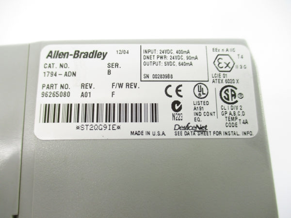 ALLEN BRADLEY 1794-ADN SER. B F/W F 24VDC UNMP