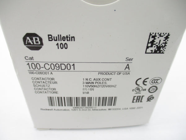 ALLEN BRADLEY 100-C09D01 SER. A 110/120V 32A (WH) NSMP