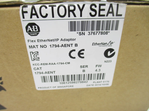 ALLEN BRADLEY 1794-AENT SER. B F/W 4.3 24VDC NSNP