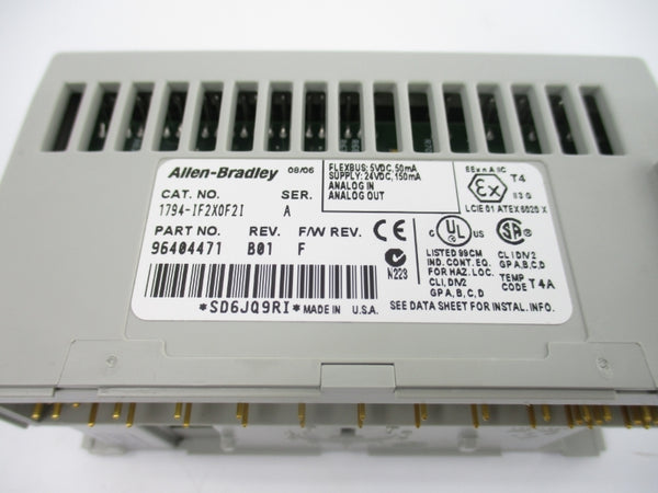 ALLEN BRADLEY 1794-IF2X0F2I SER. A F/W F 24VDC NSNP