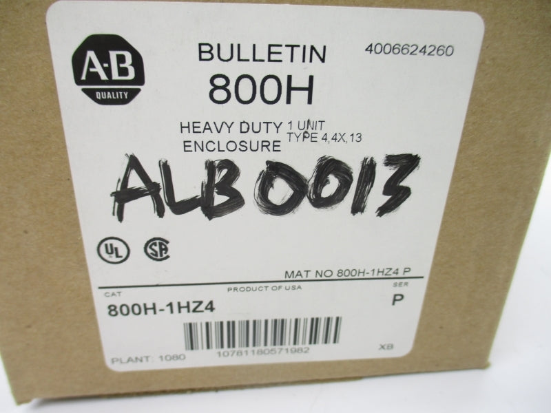 ALLEN BRADLEY 800H-1HZ4 SER. P (BR/WH) NSMP