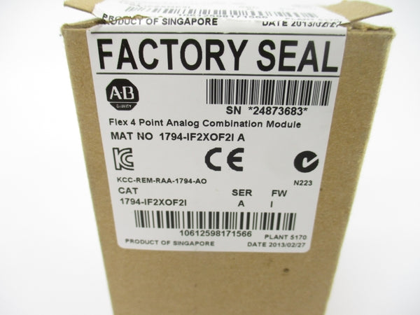 ALLEN BRADLEY 1794-IF2XOF21 SER. A 24VDC F/W I NSMP