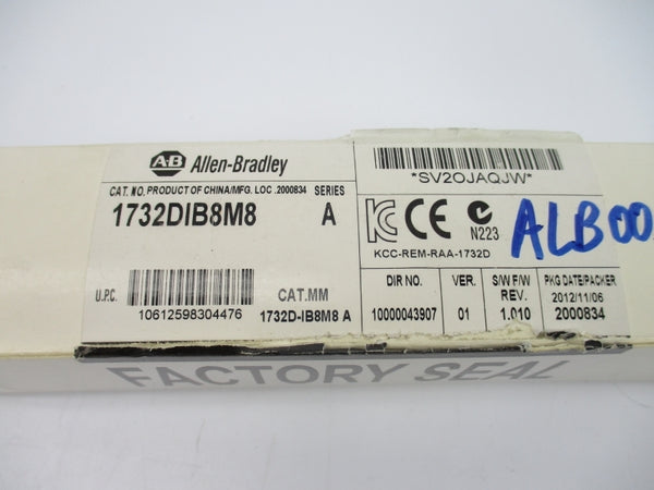 ALLEN BRADLEY 1732D-IB8M8 SER. A F/W 1.010 NSMP