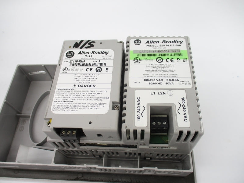 ALLEN BRADLEY 2711P-B6M8A SER. D 100-240VAC 0.6-0.3A UNMP