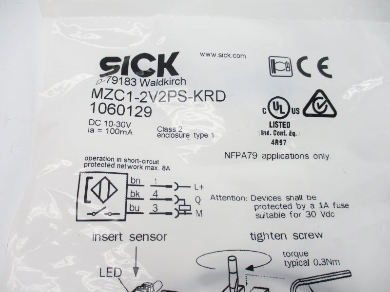 SICK MZC1-2V2PS-KRD 1060129 10-30VDC 1A NSMP
