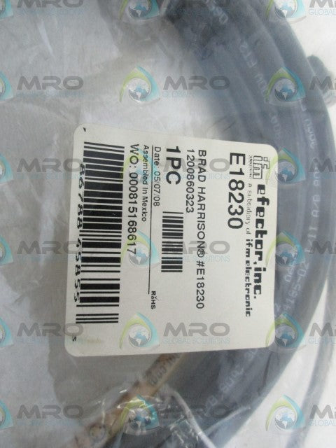 IFM EFECTOR E18230 SOCKET FOR SENSOR W/ M8 CONNECTOR *NEW IN FACTORY BAG*