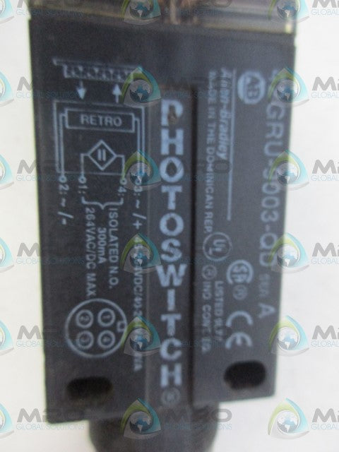 ALLEN BRADLEY 42GRU-9003-QD SER.A PHOTOSWITCH *USED*