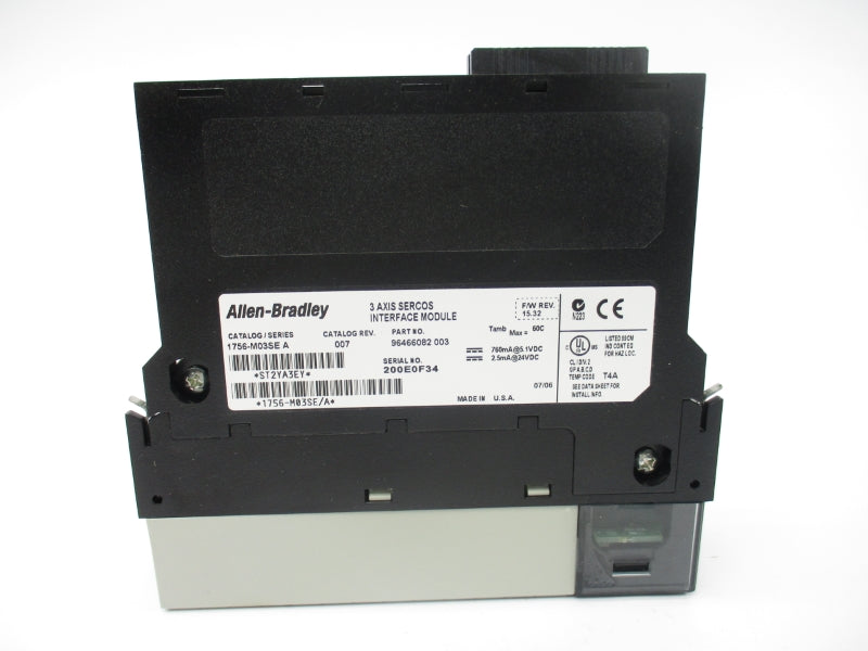 ALLEN BRADLEY 1756-M03SE SER. A F/W 15.32 24VDC NSMP