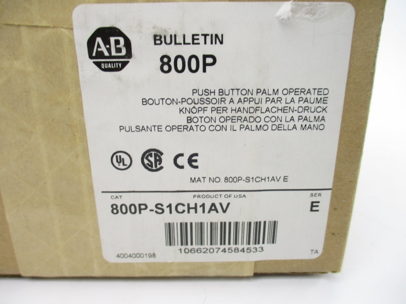 ALLEN BRADLEY 800P-S1CH1AV SER. E NSFS