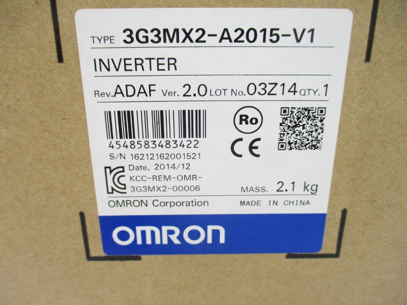 OMRON 3G3MX2-A2015-V1 200-240V 10.8/9.0A NSMP