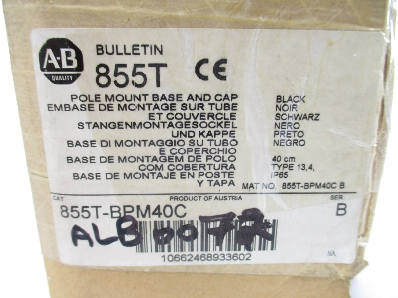 ALLEN BRADLEY 855T-BPM40C SER. B 250V (BR/WH) NSMP
