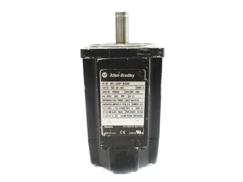 ALLEN BRADLEY MPL-A320P-MJ22AA 7032-00-4402 SER. A 230V 9.0A 5000RPM UNMP