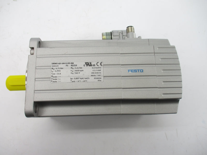 FESTO EMMS-AS-100-S-HS-RM 550123 SER. F5/N2259 565V 15A 4600RPM NSMP