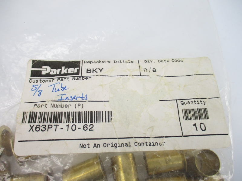 PARKER X63PT-10-62 (PKG OF 10) NSMP