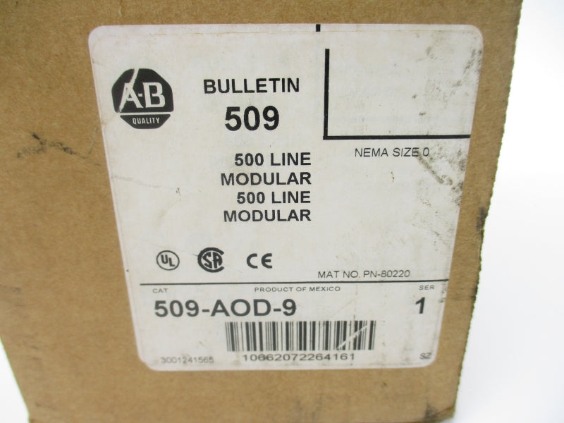 ALLEN BRADLEY 509-AOD-9 SER. 1 110/115-120V 18A NSMP