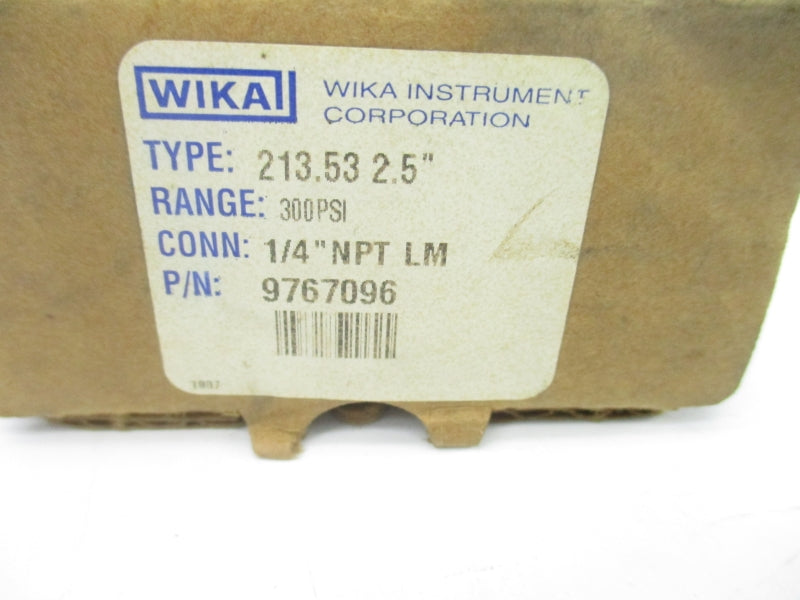 WIKA 9767096 0-300PSI 1/4" NSMP