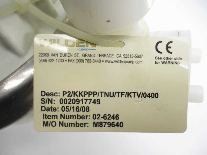 WILDEN P2/KKPPP/TNU/TF/KTV/0400 125PSI NSNP