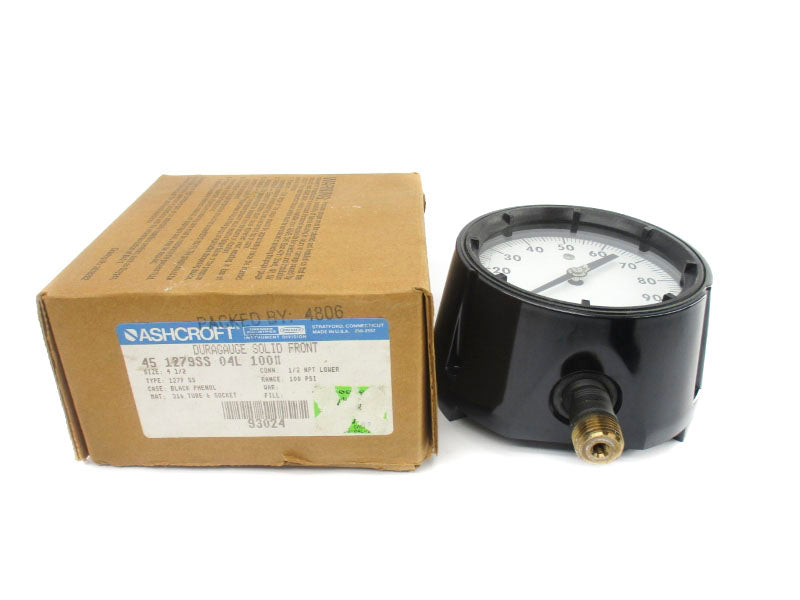 ASHCROFT 451279SS04L100# 0-100PSI 4 1/2" NSMP