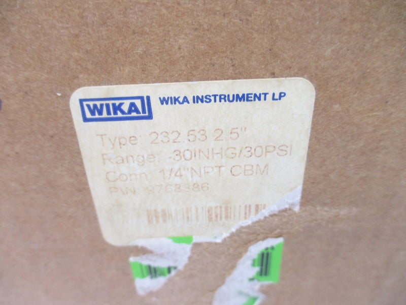 WIKA 9768386 232.53 -30-30PSI 2.5" NSMP