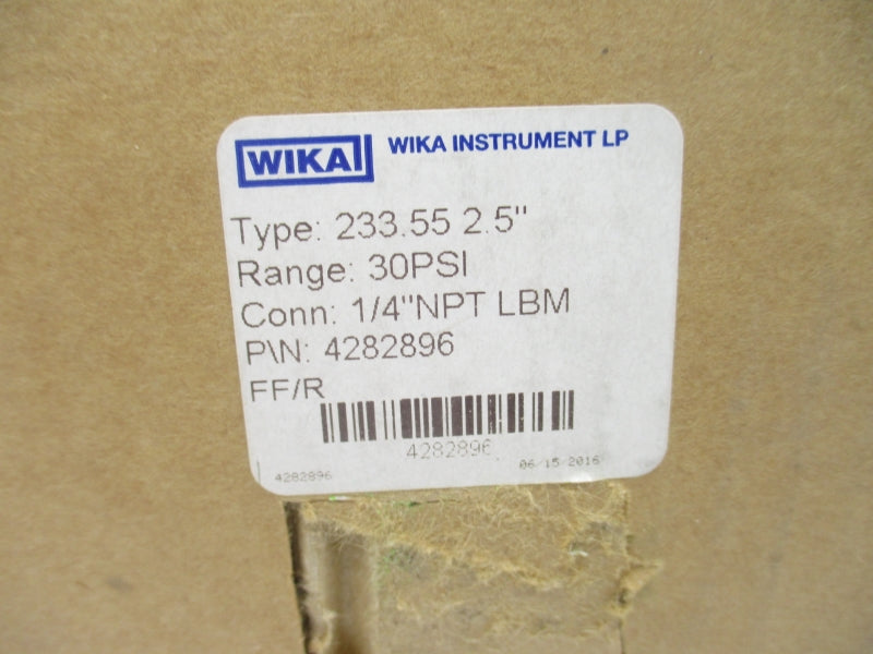 WIKA 4282896 233.55 0-30PSI 2.5" NSMP