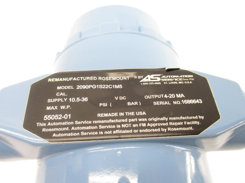 ROSEMOUNT 2090PG1S22C1M5 10.5-36VDC NSNP