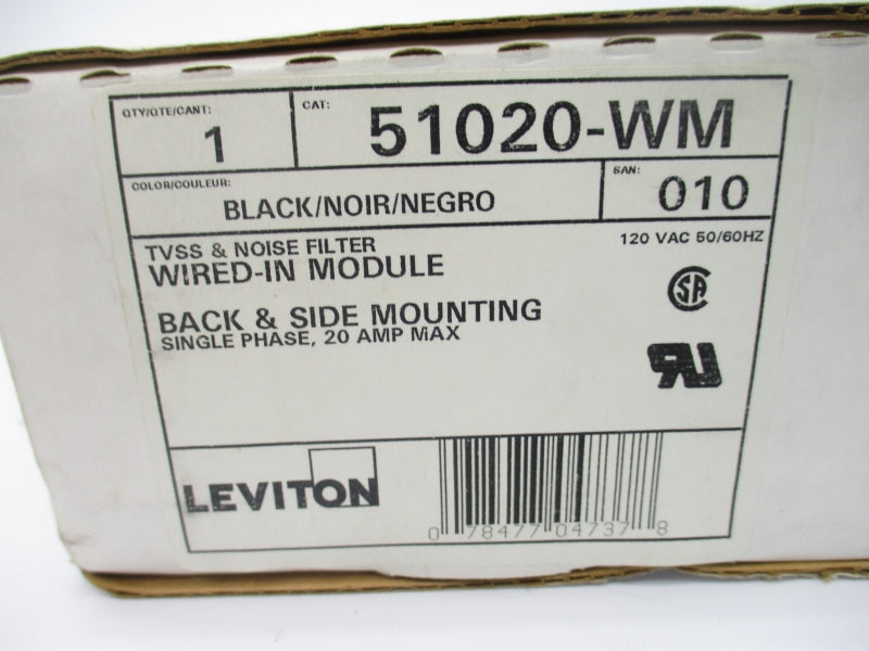 LEVITON 51020-WM 120VAC 20A NSMP