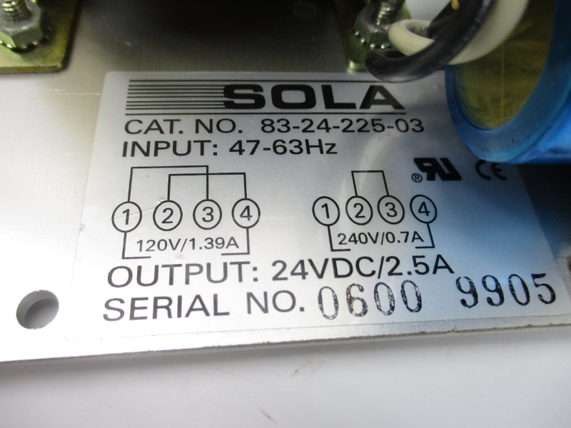SOLA 83-24-225-03 240V 2.5A UNMP