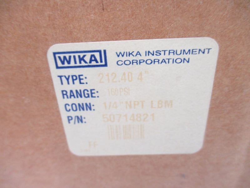 WIKA 50714821 212.40 10-160PSI 4" NSMP