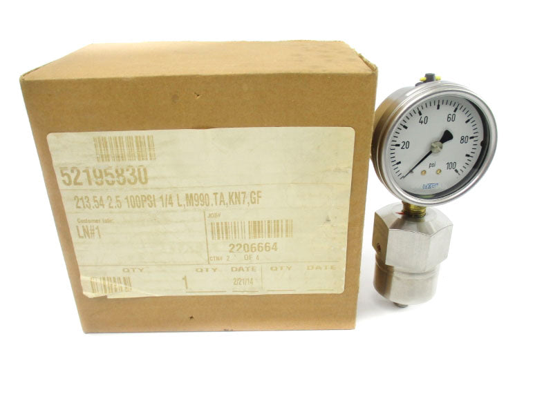 WIKA 213.54 0-100PSI 2.5" NSMP