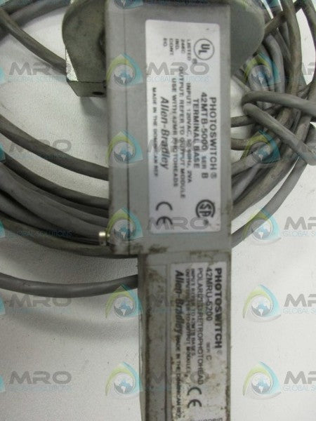 ALLEN BRADLEY 42MTB-5000/42MRU-5200 PHOTOHEAD W/ADAPTOR PHOTOHEAD & CABLE *USED*
