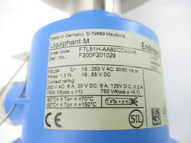 ENDRESS+HAUSER FTL51H-AA82CC4E4A 19-253VAC 6A 150'C NSNP