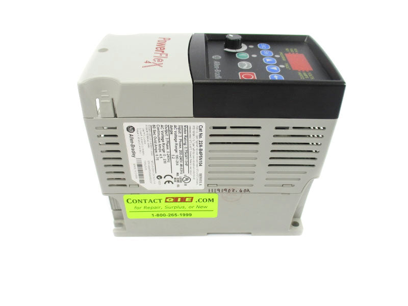 ALLEN BRADLEY 22A-B4P5N104 SER. A F/W 5.01 180-264VAC 5.2A NSNP