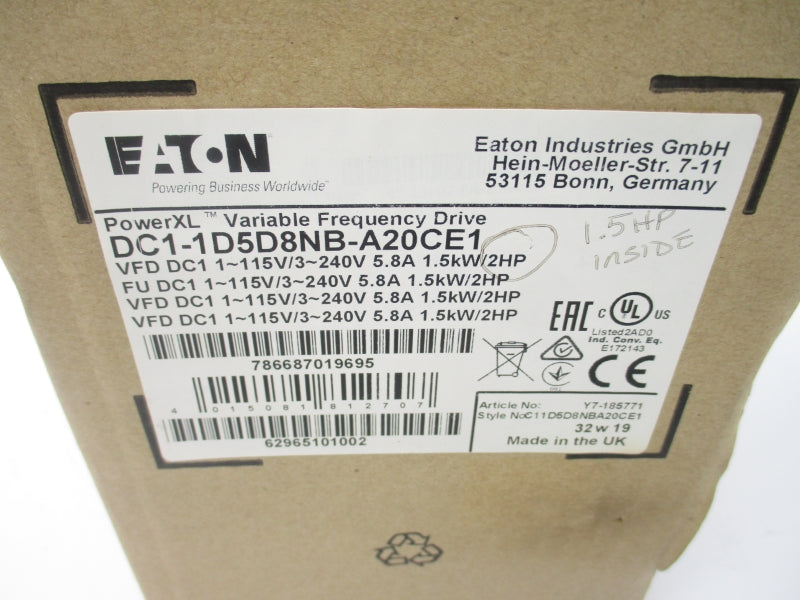 EATON DC1-1D5D8NB-A20CE1 0-250V 5.8A NSMP