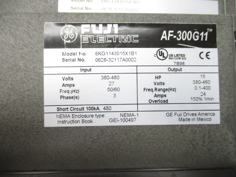 FUJI ELECTRIC 6KG1143015X1B1 380-480V 27A NSNP