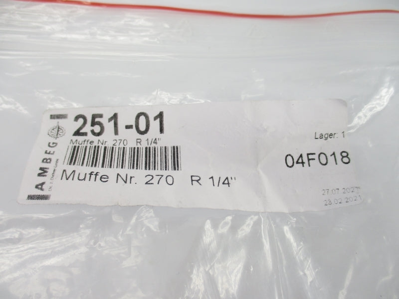 AMBEG 251-01 270 R 1/4" (PKG OF 6) NSMP