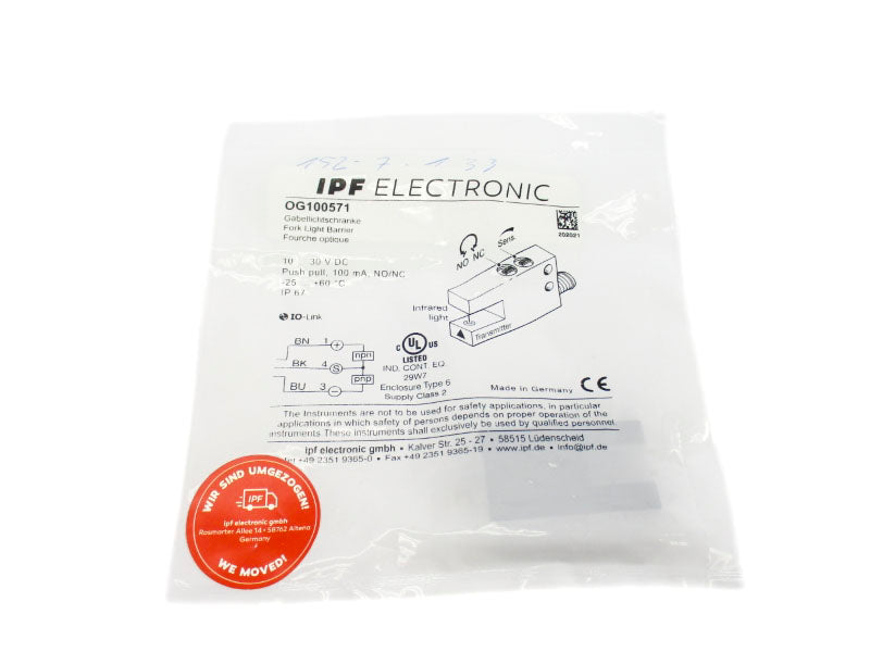 IPF ELECTRONIC OG100571 10-30VDC NSMP