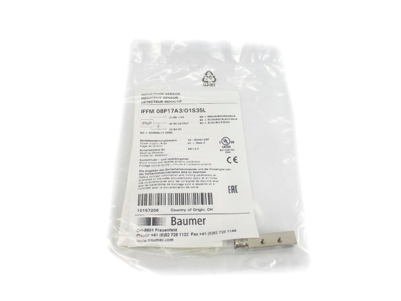 BAUMER ELECTRIC IFFM08P17A3/O1S35L 10-30VDC NSNP