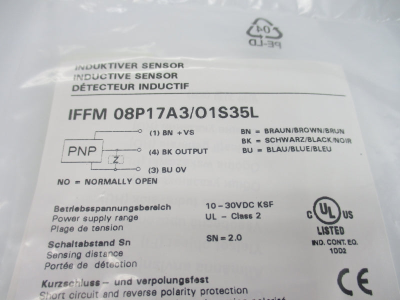 BAUMER ELECTRIC IFFM08P17A3/O1S35L 10-30VDC NSNP