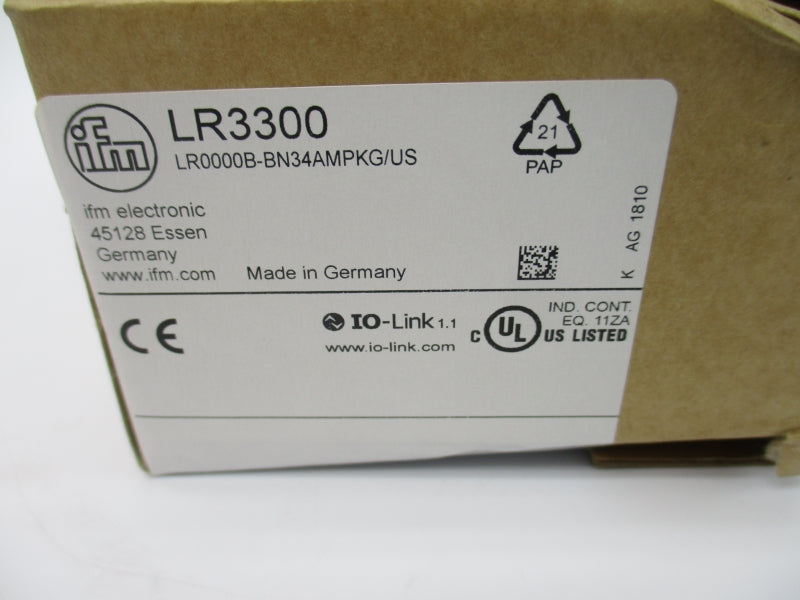 IFM EFECTOR LR0000B-BN34AMPKG/US LR3300 18-30VDC NSMP