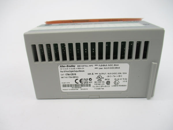 ALLEN BRADLEY 1794-OB16 SER. A 19.2-31.2VDC 0.5A NSMP